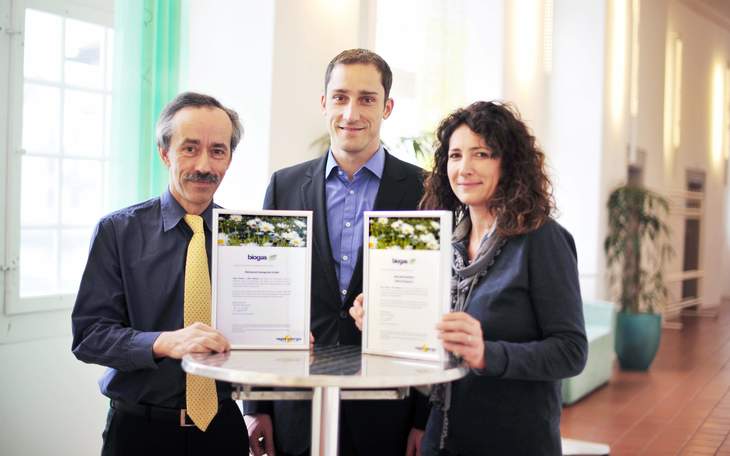 Mitarbeiter mit Biogas Zertifikat