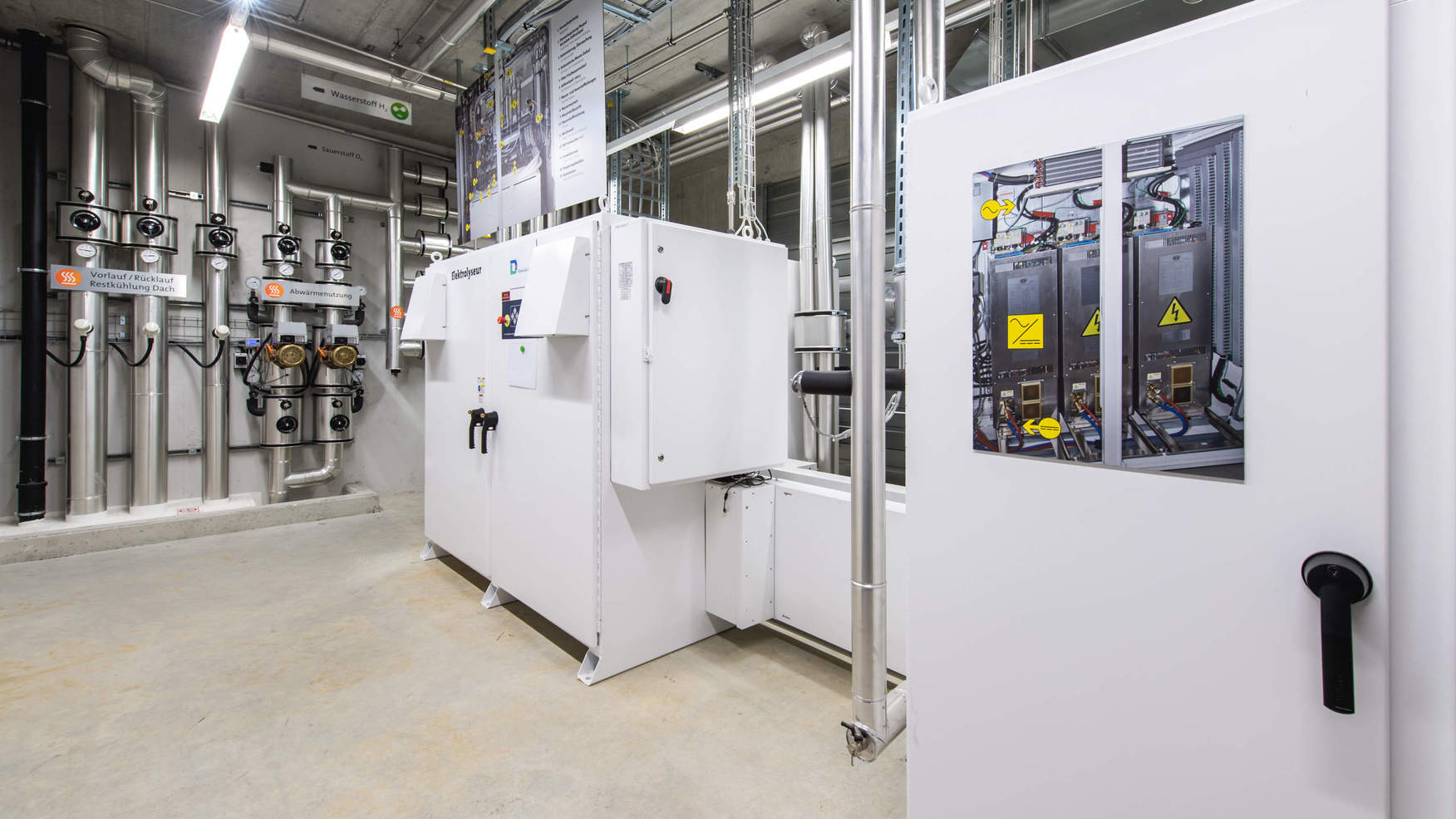 Elektrolyseur im Hybridwerk Aarmatt