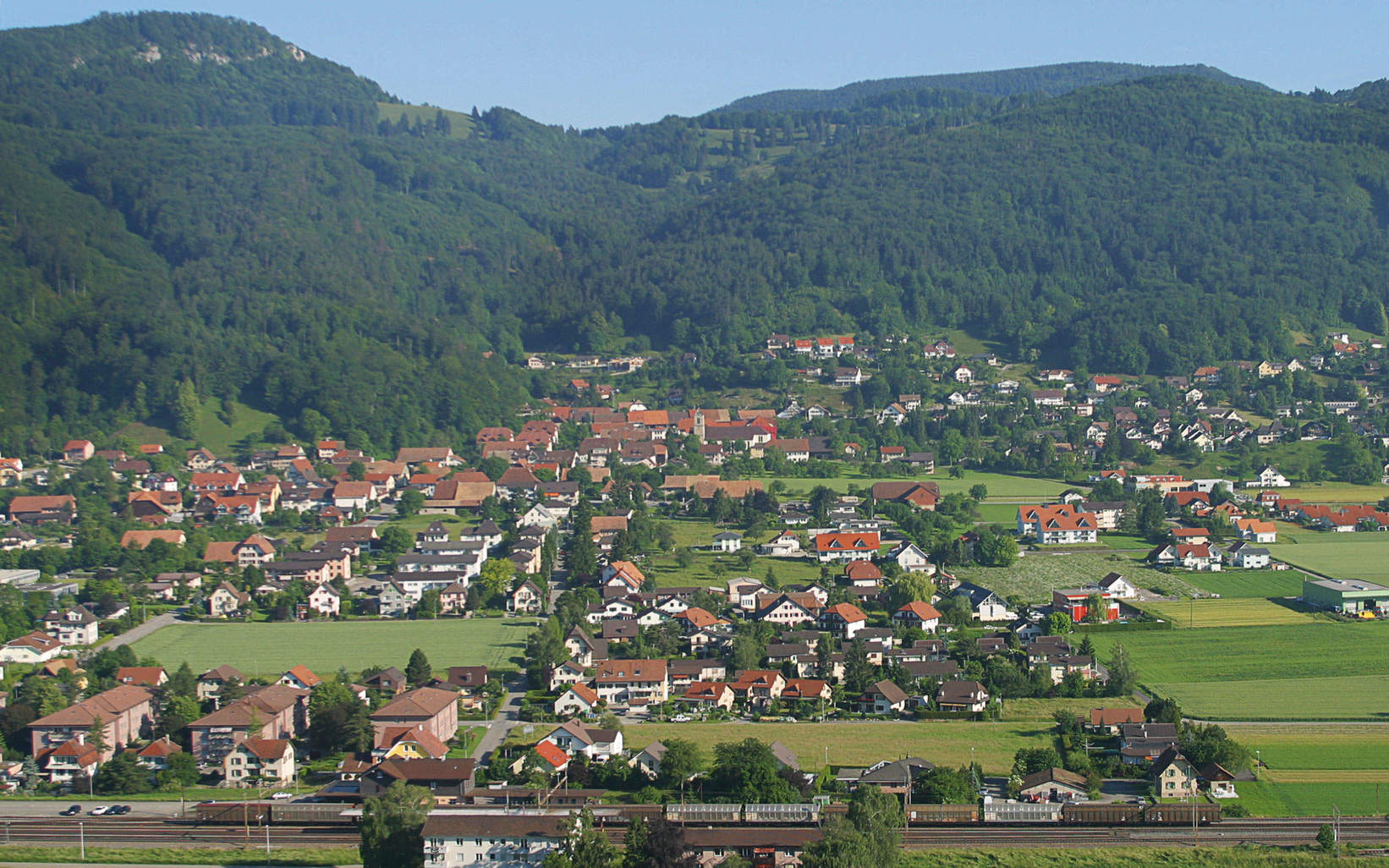 Luftaufnahme Dorf in Solothurn