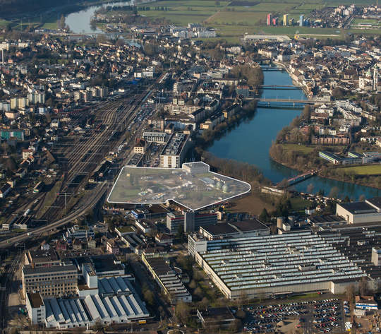 Luftaufnahme vom Hybridwerk Aarmatt