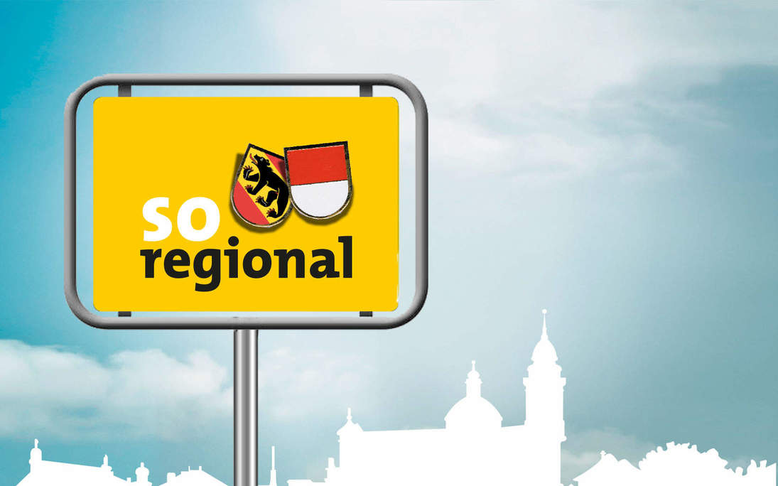 Tafel mit Spruch so regional